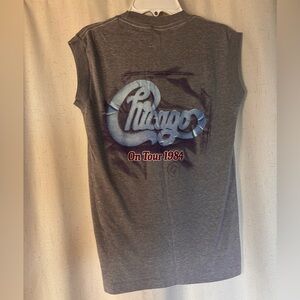 Vintage Chicago 'On Tour 1984 / CORONA' Grey Sleeveless Tee